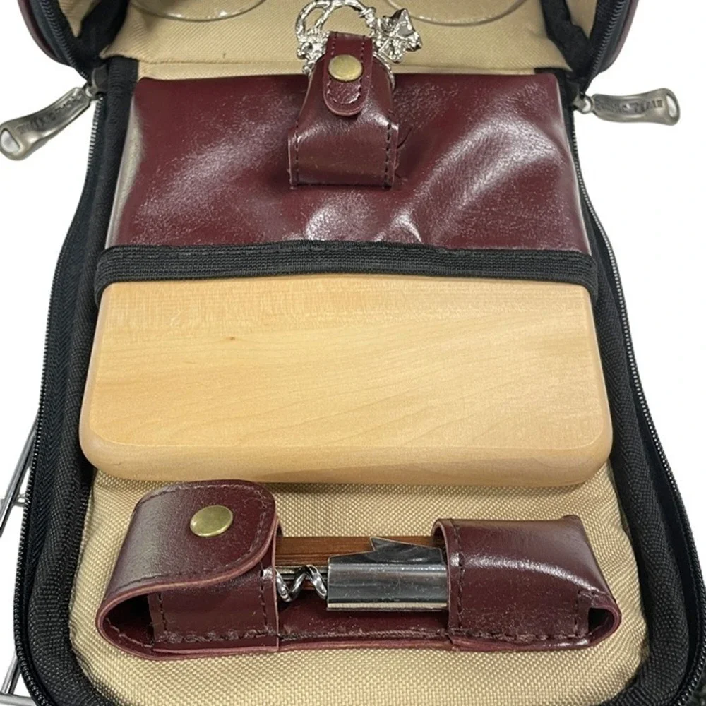 Avanti Legacy by Picnic Time Cheese And Wine Leatherette Bag With Glasses‎ Tools